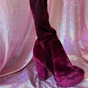 jeffery campbell velvet boots